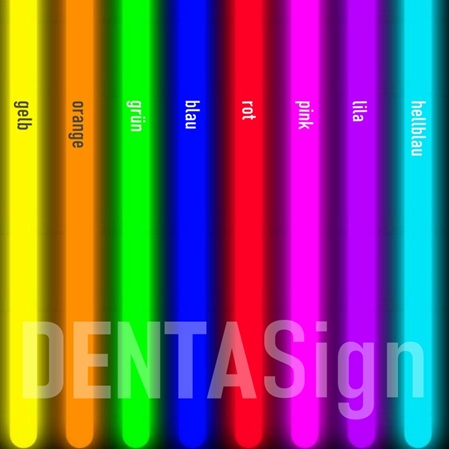 Leuchtfarben für Zahn im Fenster