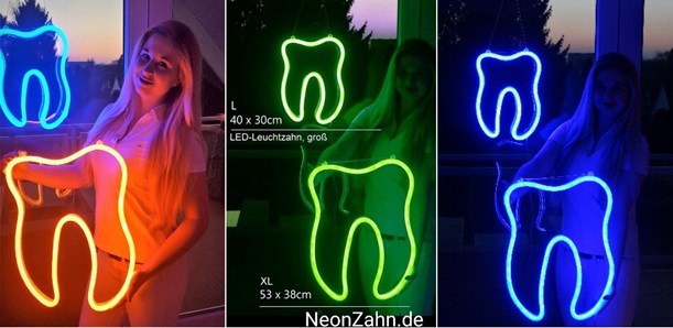 Leuchtzahn LED Neonzahn 2026 Hamburg