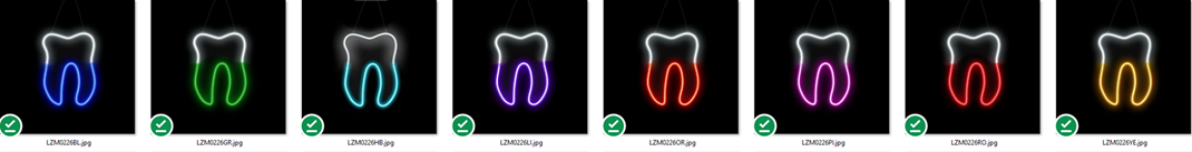 Kleiner Zahn leuchtend LED Neonzahn