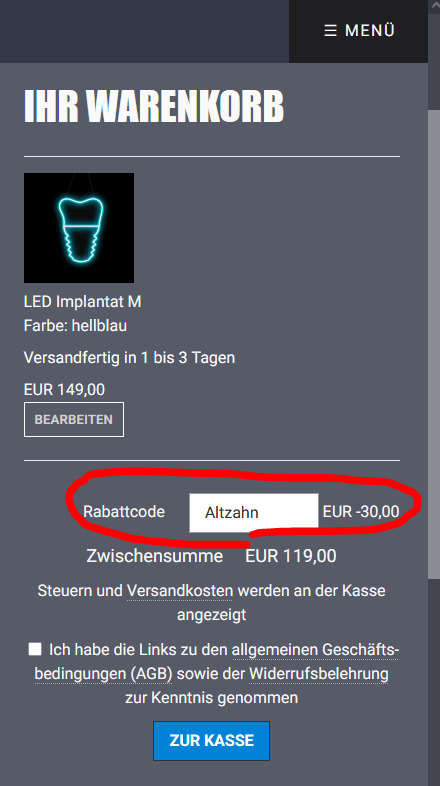 alte Neonzähne entsorgen oder in Zahlung geben