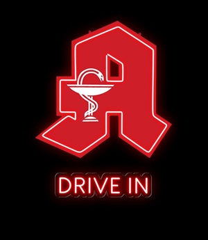 LED-Leuchtschild "DRIVE IN Apotheke"