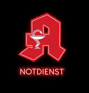 LED Leuchtschild "Notdienst Apotheke"