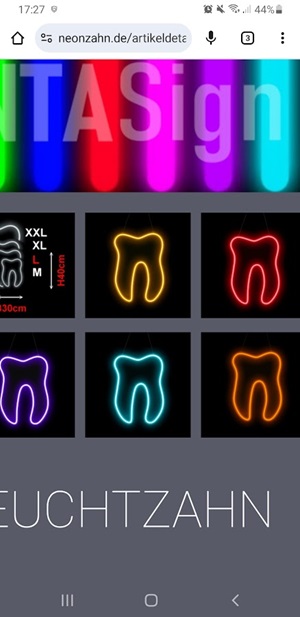 LED Leuchtfarben für Dentalsymbole