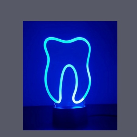 LED-Tischzahn, kleiner Leuchtzahn
